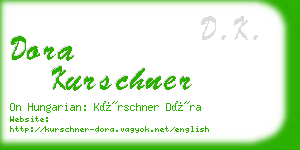 dora kurschner business card